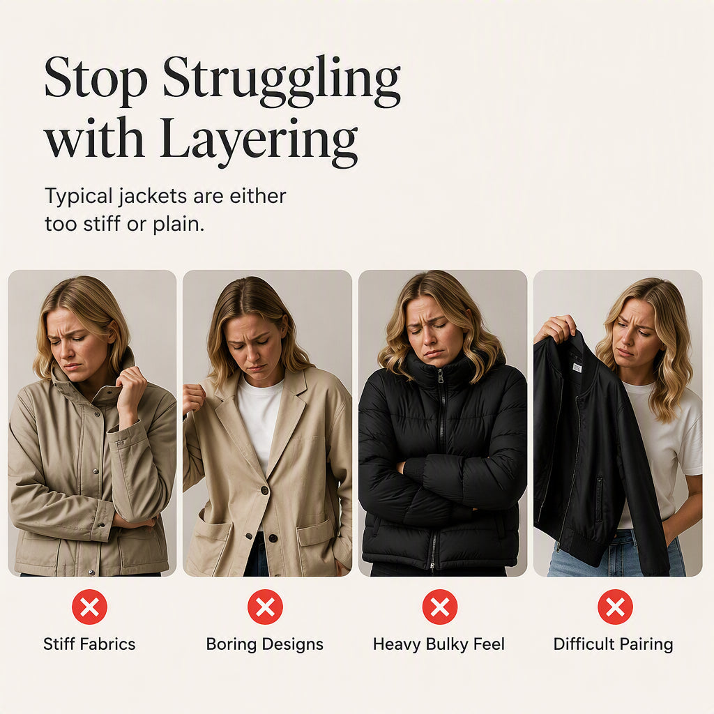 🔥Autumn Hot Sale 50% OFF💃Women’s Elegant Denim Spliced Ribbed Knit Coat – Stretchy, Stylish & Comfortable ✨
