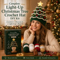 🔥Black Friday Deals 49% OFF--🎄Complete Light-Up Christmas Tree Crochet Hat DIY Kit