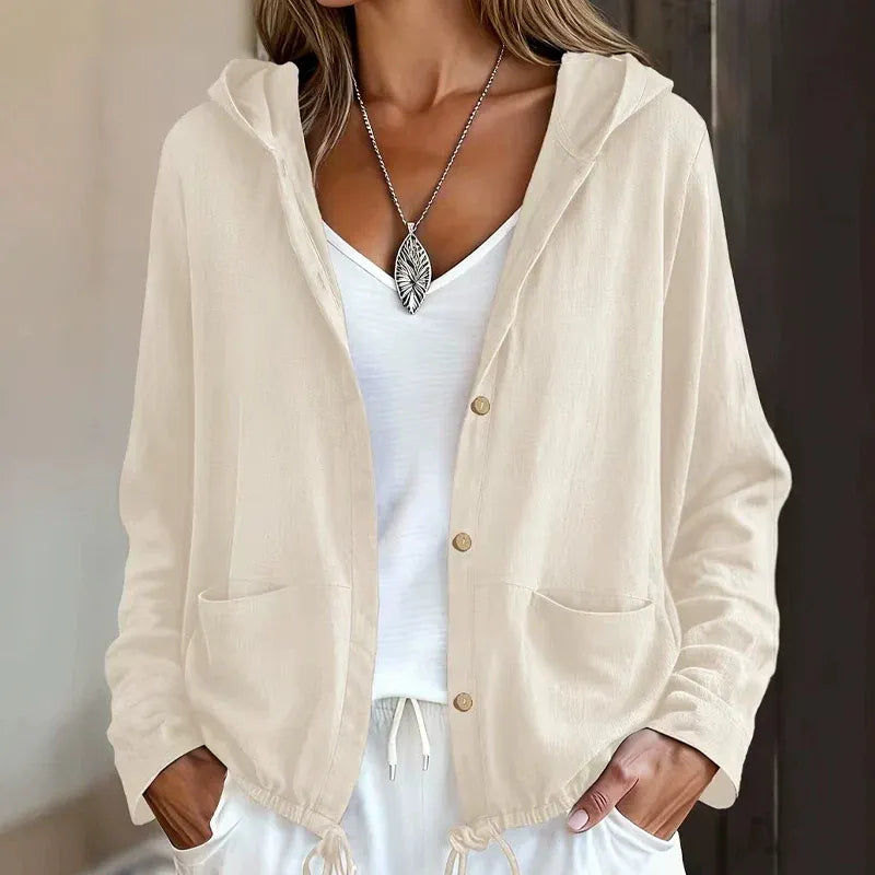 💖Hot Sale 50% OFF💖Women's Casual Hooded Jacket with Drawstring Hem