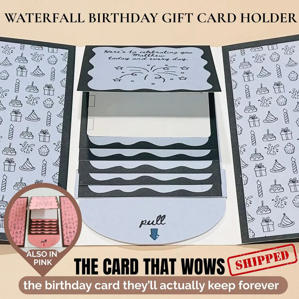 🎁LAST DAY 50% OFF - 🎂✨ Handmade Waterfall Birthday Gift Card Booklet💖