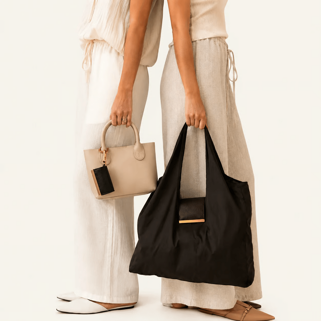 👜✨Foldable Shopping Bag Keychain Eco-Friendly Reusable Tote Bag