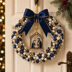 ⏳ Last Day 49% OFF--🎄✨ DIY Christmas Pearl Wreath Kit – Handmade Beaded Holiday Door Décor 💎🎀