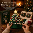 🔥Black Friday Deals 49% OFF--🎄Complete Light-Up Christmas Tree Crochet Hat DIY Kit