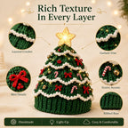 🔥Black Friday Deals 49% OFF--🎄Complete Light-Up Christmas Tree Crochet Hat DIY Kit