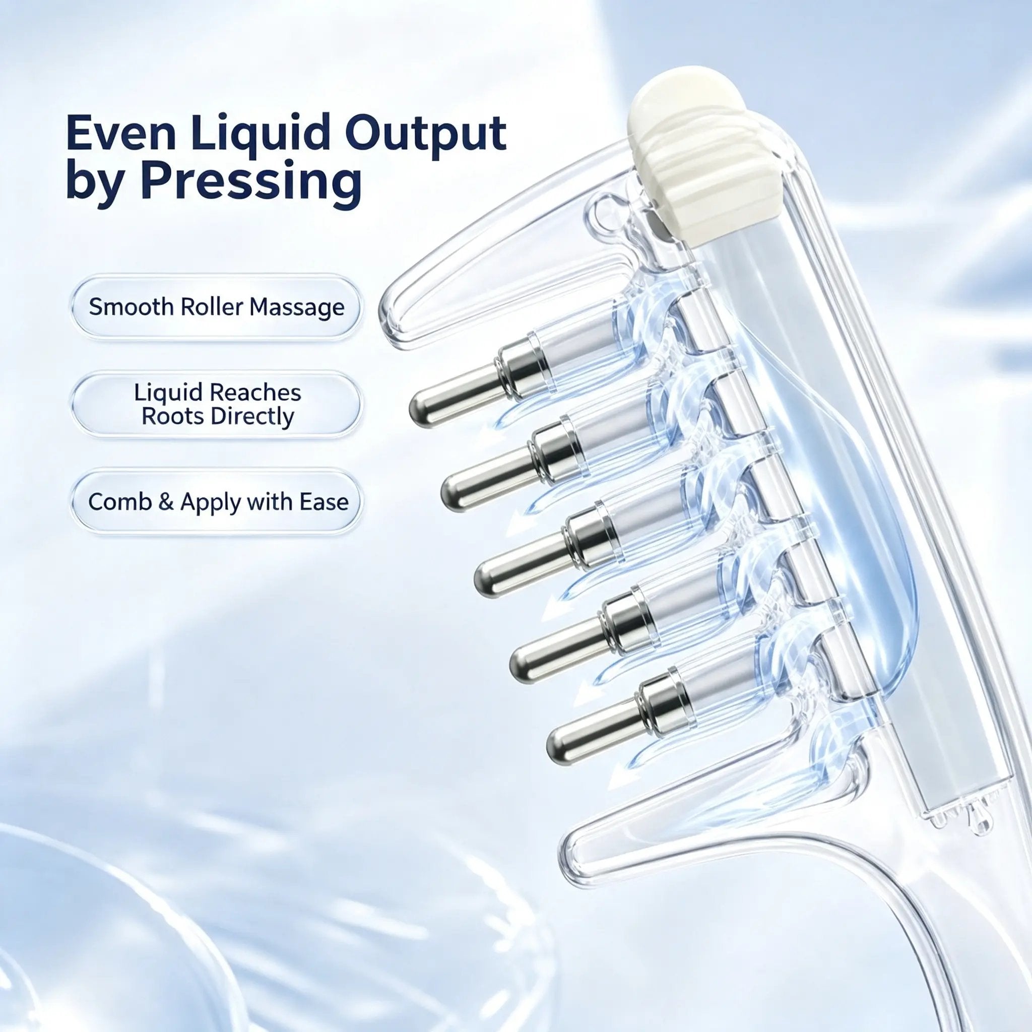🔥Buy 1 GET 1 FREE--💧Refillable Scalp Oil Applicator Comb with 7 Metal Massage Tips – Even Root Serum Distribution & Scalp Stimulation for Hair Care