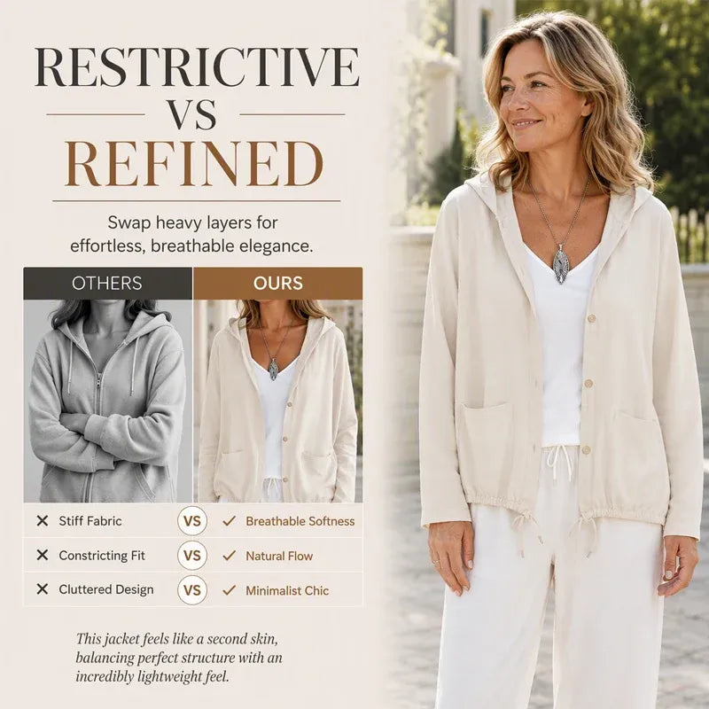 💖Hot Sale 50% OFF💖Women's Casual Hooded Jacket with Drawstring Hem