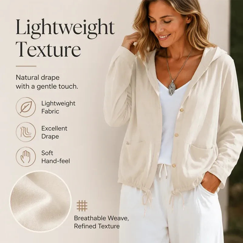 💖Hot Sale 50% OFF💖Women's Casual Hooded Jacket with Drawstring Hem