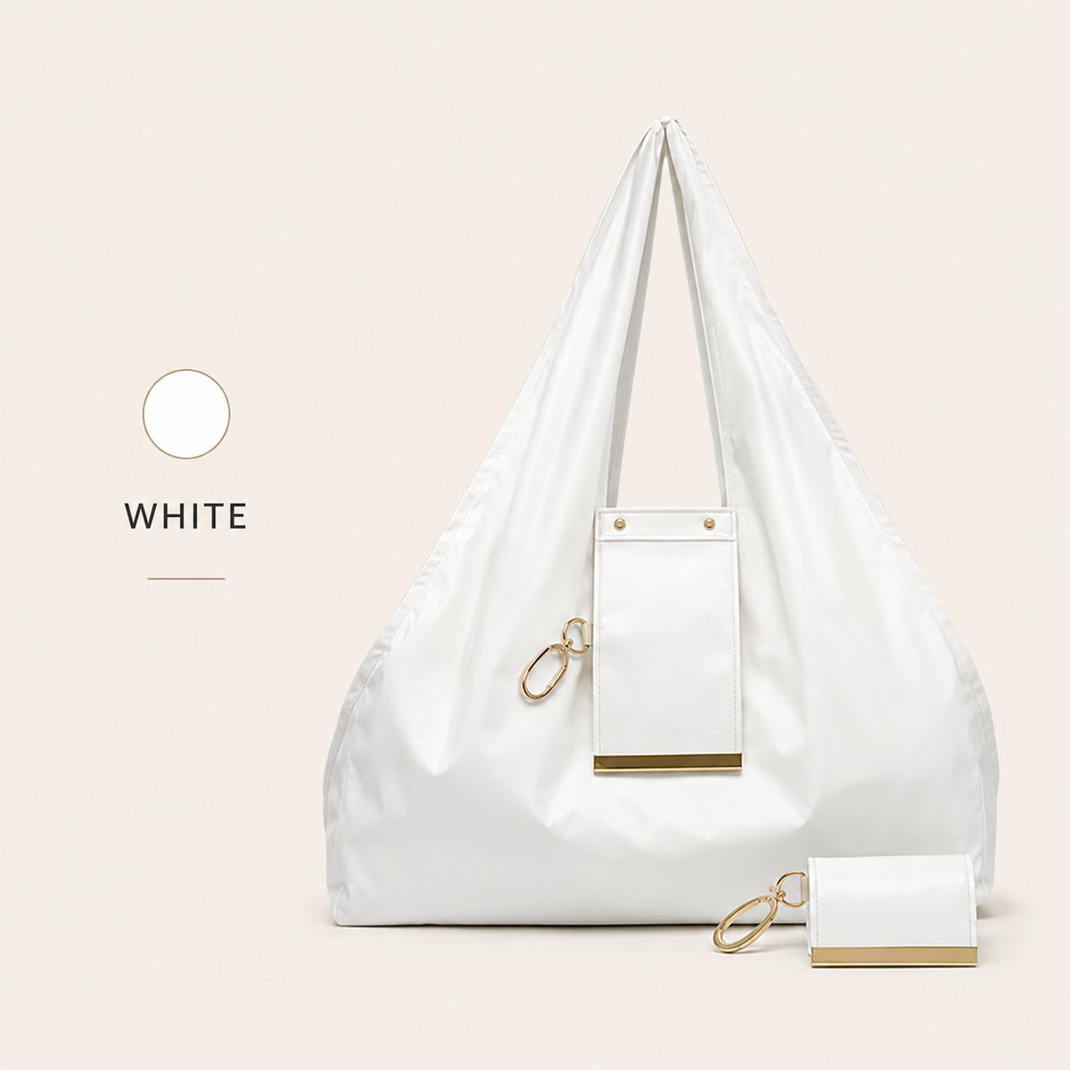 👜✨Foldable Shopping Bag Keychain Eco-Friendly Reusable Tote Bag