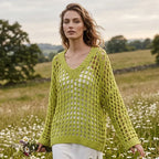 🌸 New Arrival 65% OFF 🌸 Women’s Casual Solid Color Crochet Knit Top