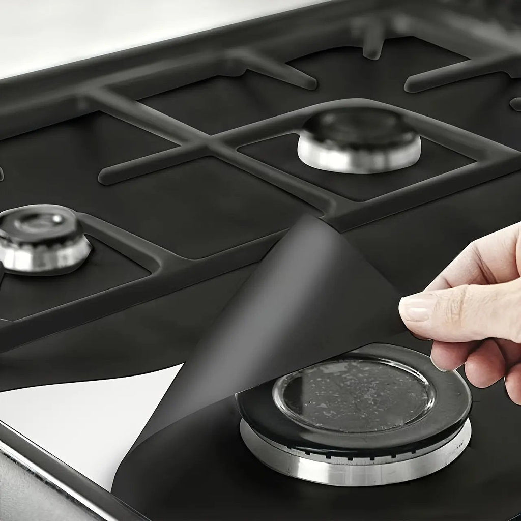 ✨4-Piece Reusable Non-Stick Gas Stove Burner Covers – Heat-Resistant & Washable💧