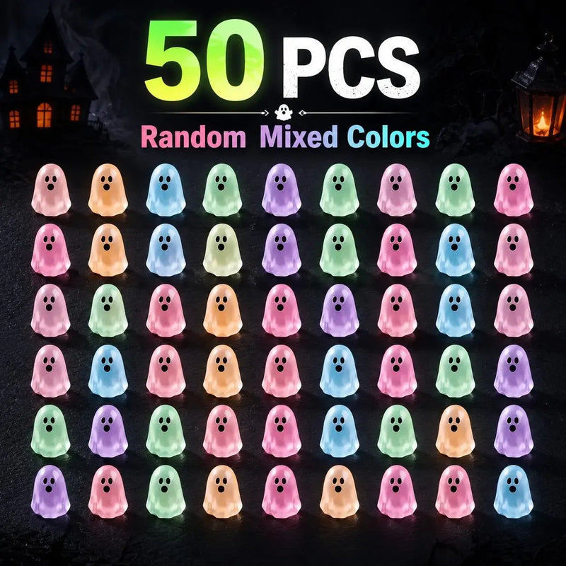 🔥LAST DAY 50% OFF - Glow-in-the-Dark Cute Ghost Resin Bead Set👻