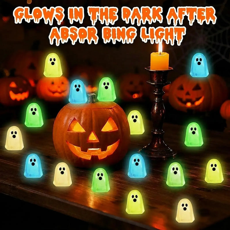 🔥LAST DAY 50% OFF - Glow-in-the-Dark Cute Ghost Resin Bead Set👻