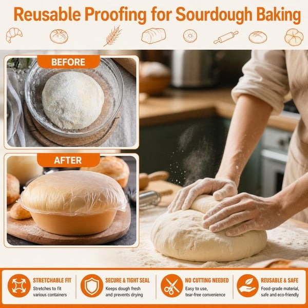 🔥Black Friday Deals 49% OFF-100Pcs Medium Reusable Elastic Plastic Bowl Covers - Kitchen Bread Proofing