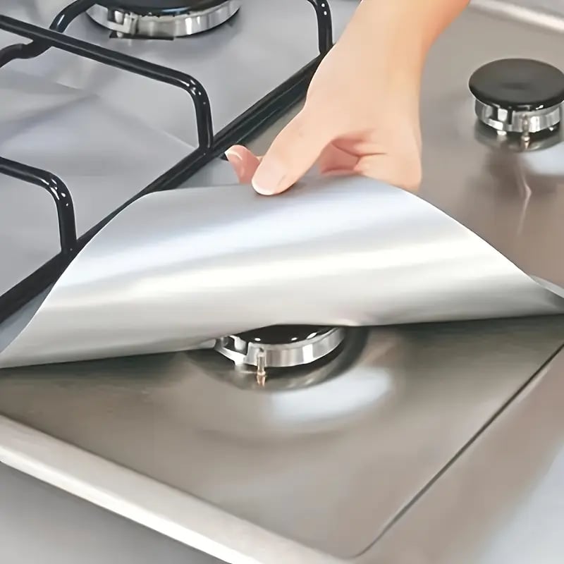 ✨4-Piece Reusable Non-Stick Gas Stove Burner Covers – Heat-Resistant & Washable💧