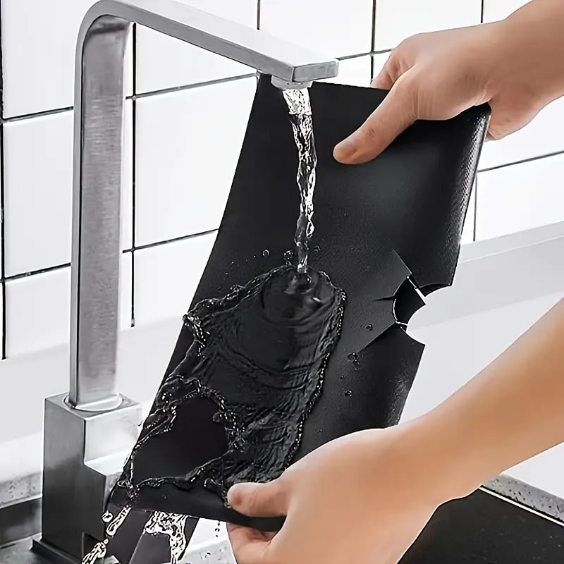 ✨4-Piece Reusable Non-Stick Gas Stove Burner Covers – Heat-Resistant & Washable💧