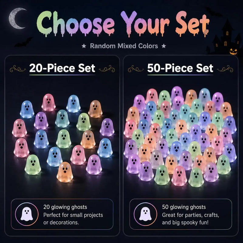 🔥LAST DAY 50% OFF - Glow-in-the-Dark Cute Ghost Resin Bead Set👻