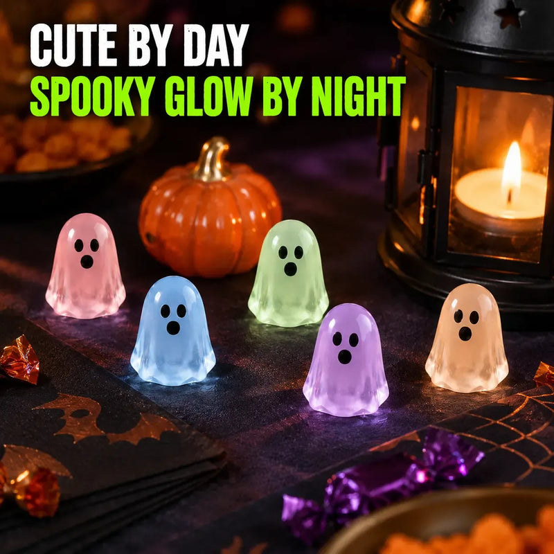 🔥LAST DAY 50% OFF - Glow-in-the-Dark Cute Ghost Resin Bead Set👻