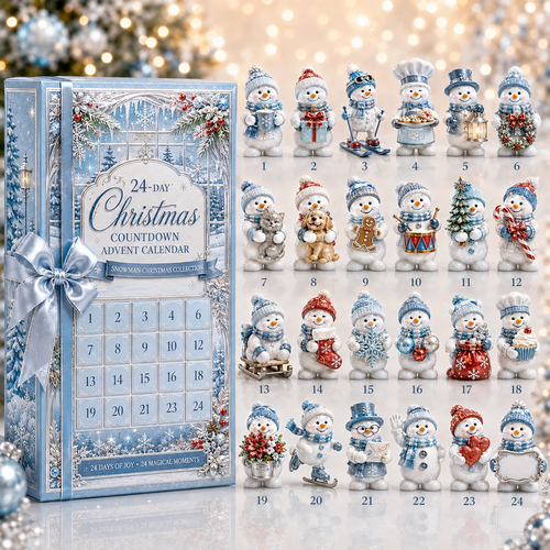 🎅 2026 Christmas Gift 50% Off--✨24-Day Christmas Countdown Advent Calendar – Snowman Christmas Series
